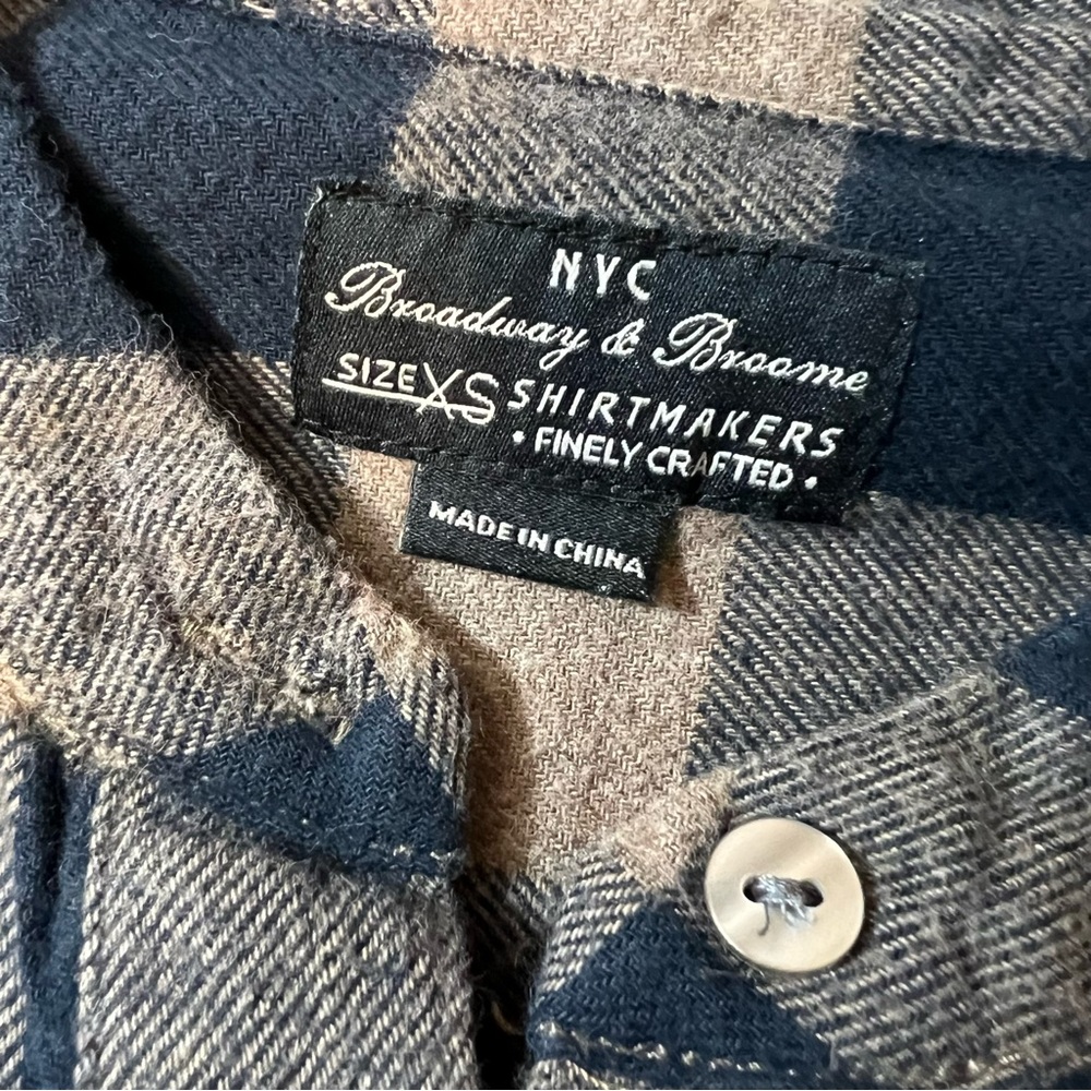 Madewell Buffalo Plaid Soft Flannel Blouse with Feminine Details Oversized XS - Picture 10 of 11